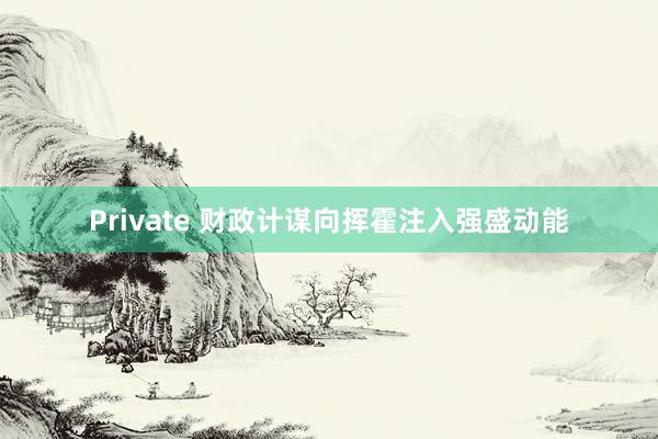 Private 财政计谋向挥霍注入强盛动能