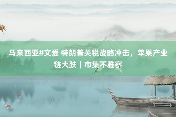 马来西亚#文爱 特朗普关税战略冲击，苹果产业链大跌｜市集不雅察