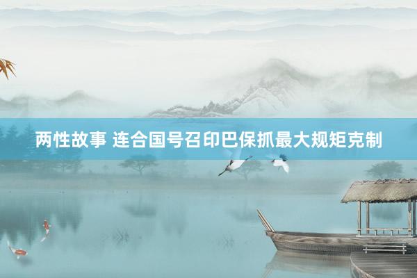 两性故事 连合国号召印巴保抓最大规矩克制